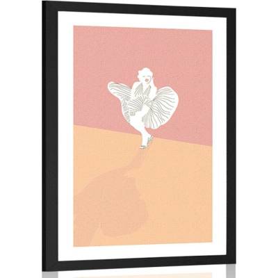 Plakát s paspartou famózní Marilyn Monroe - 20x30 no frame