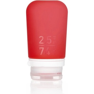 humangear GoToob+ Силиконова бутилка за пътуване / контейнер 74 ml червен (072707)