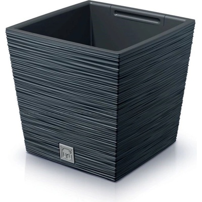 Prosperplast Kvetináč FURU SQUARE LOW 24 cm antracitový