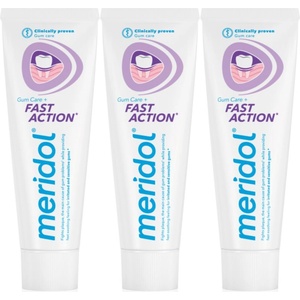 Meridol Fast Action Паста за зъби за защита на венците за чувствителни зъби 3x75ml