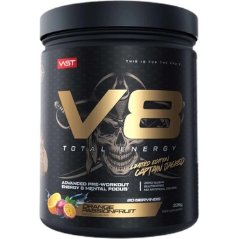 VAST Sports V8 Total Energy | with Natural Caffeine & N-Acetyl Tyrosine [336 грама] Портокал - маракуя