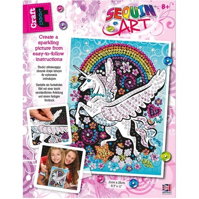 Sequin Art - Изкуство с пайети, CRAFT TEEN, Летящ еднорог
