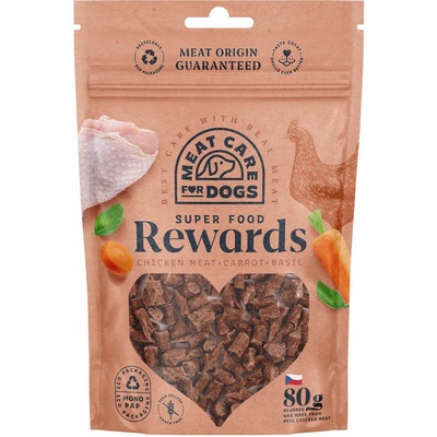 Meat Care Rewards Dog kuřecí s mrkví a bazalkou 80 g