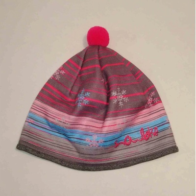 RDX zimní pletená čepice s bambulí 3684 magenta
