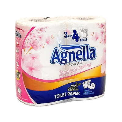 Agnella Агнела тоалетна хартия 3пл. 4бр (3800234422534)
