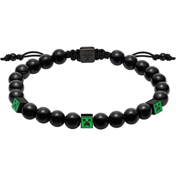 Fossil Černý korálkový náramek Minecraft x Fossil JFC04861001