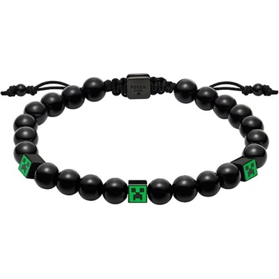 Fossil Černý korálkový náramek Minecraft x Fossil JFC04861001