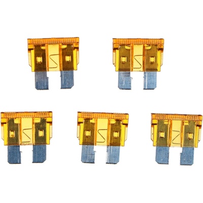 Sada nožových automobilových pojistek MECHANIC FUSE SET 5A, 100ks SIXTOL