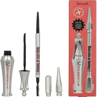 Benefit 2 Brow Bigshots odstín Clear gel na obočí 24-HR Brow Setter 7 ml + tužka na obočí Precisely, My Brow Pencil 4 Warm Deep Brown 0,08 g dárková sada