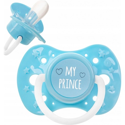 Akuku upokojujúci silikon cumlík My Prince modrá