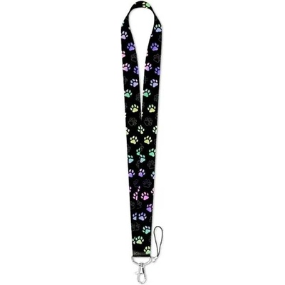 Šňůrka na krk Lanyard Tlapky neonové