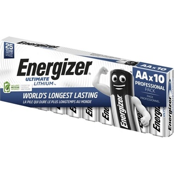 Energizer ultimate lithium батерии с дълъг живот, тип aa, литиеви, 10 бр. /опаковка e301535504 (e301535504)