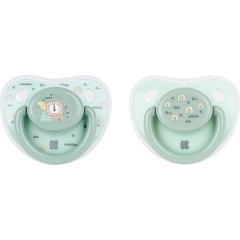 KikkaBoo Силиконови залъгалки KikkaBoo - Savanna, Mint, 0-6 месеца, 2 броя (31303010043)