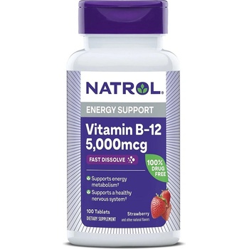 Natrol Vitamin B-12 Fast Dissolve 5000 mcg, 100 Tablets