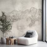 Art Gift Decor Фототапет с величествена планина в мъглив ефект