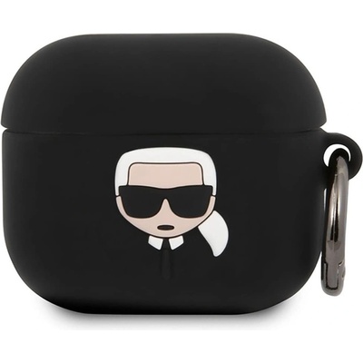 Karl Lagerfeld Защитен калъф Karl Lagerfeld AirPods 3 Karl Head Silicone Case, за Apple Airpods 3, силиконов, черен (KLACA3SILKHBK / 54183)