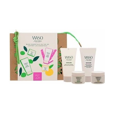 Shiseido Waso Essentials On The Go : pleťový krém Waso Shikulime 15 ml + čisticí pleťový gel Waso Shikulime 30 ml + noční pleťová maska Waso Yuzu-C 15 ml + exfoliační maska Waso Satocane 30 ml + kosme