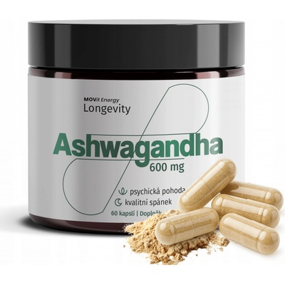 MOVit Longevity Ashwagandha 600 mg 5% withanolidů 60 kapslí