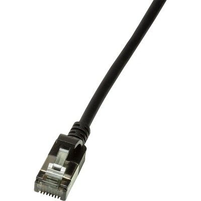 LogiLink Patch кабел Cat. 6A STP TPE SlimLine черен, 1, 5 м