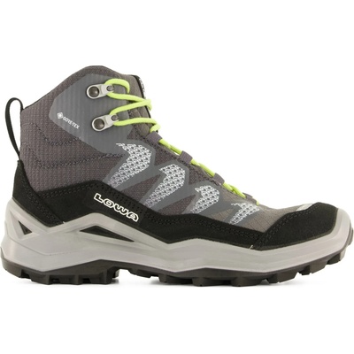 Lowa Детски туристически обувки Lowa Kid's Maddox Pro GTX Mid Walking boots - Black / Lime - размер 40 (EU) (702-4382-0123)