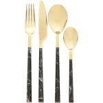 Premier Housewares Стоманени прибори за хранене в черно и златно 16 бр. Avie - Premier Housewares (0922598)