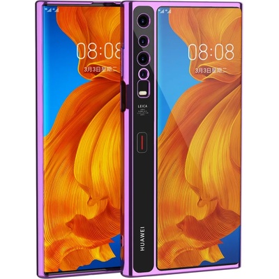 GKK Противоударен Силиконов Калъф за Huawei Mate Xs, GKK Electro Case, Лилав (5901017198314)