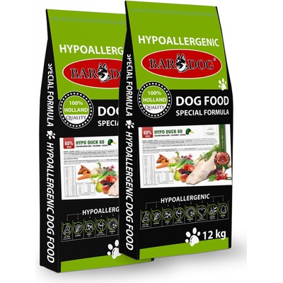 Bardog Kačacie mäso 60% Zelenina ovocie 2 x 12 kg