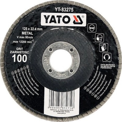 Yato Kotouč lamelový brusný na kov 125x22,4mm P36