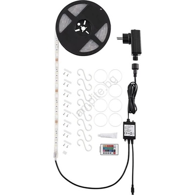EGLO 32859 - RGB димируема COB LED лента 5m LED/12W/230V 4000K IP44 +дистанционно управление (EG32859)