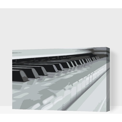 Vymalujsisam.cz Malování podle čísel Klávesy Velikost 40 x 60 cm Rámování Na kartonové desce