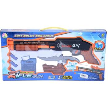 Image 1 of Armtoys ДЕТСКА ПУШКА ПОМПА С ВОДНИ ГЕЛ ТОПЧЕТА И НОЖ В КУТИЯ