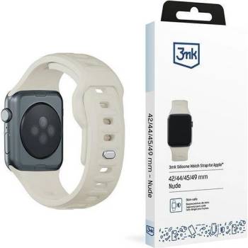 3MK силиконова каишка за Apple Watch 49/45/44/42 мм, кремава (5903108565790) (5903108565790)