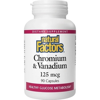 Natural Factors Chromium and Vanadium 125 mcg, 90 Capsules