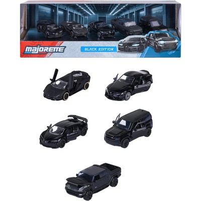 Majorette Метални колички Majorette - Black edition, 5 броя, 1: 64 (8502005000)