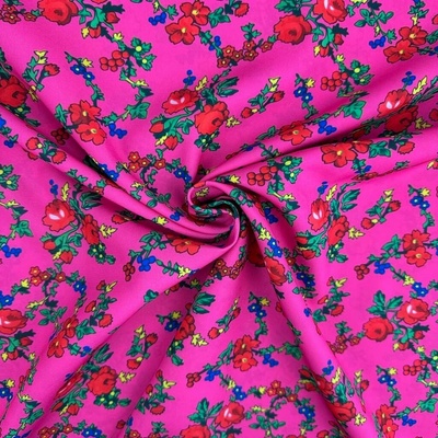Tibet lidový vzor MK - Fuksia