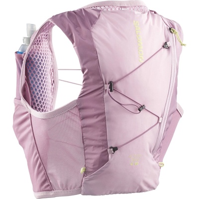 Salomon Дамска раница за трейл бягане Salomon Women's Active Skin 4 Set Running vest - Dusky Orchid / Dawn Pink / Butterfly - размер XS (502-8394-0411)