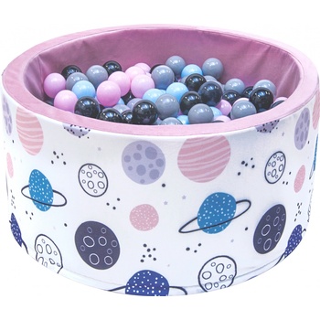 Welox Suchý bazén s loptičkami 90 x 40 cm fun - planéty, ružový