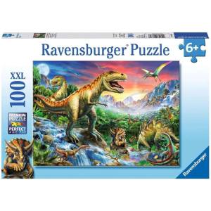 Ravensburger Пъзел Ravensburger от 100 XXL части - Ерата на динозаврите (10665) - ozone