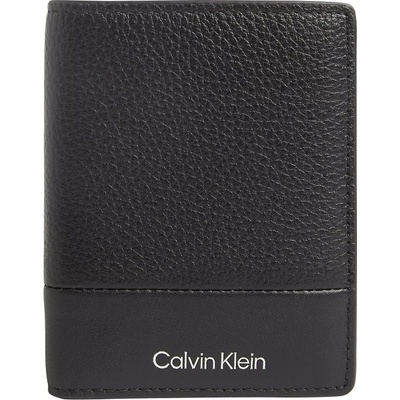 Calvin Klein Pánska kožená peňaženka Subtle Mix Bifold 7CC W/Coin /Čierna