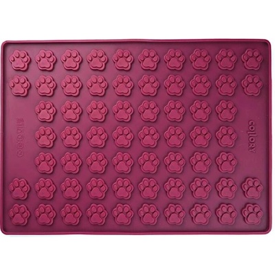 Collory silikonová pečicí forma na pamlsky tlapky 3 cm Burgundy