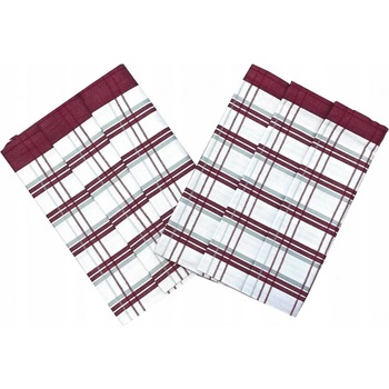 Svitap J.H.J. Tradičné káro 50x70 cm 3 ks bordová