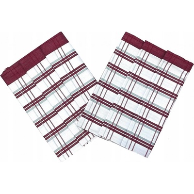 Svitap J.H.J. Tradičné káro 50x70 cm 3 ks bordová