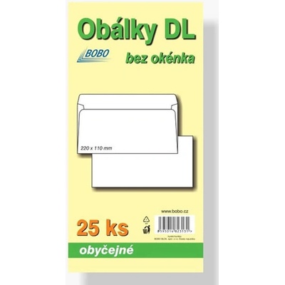 BOBO BLOK - Obálky DL obyčejné (bal.25ks)