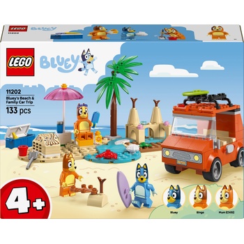 LEGO® Bluey - Bluey's Beach & Family Car Trip (11202)