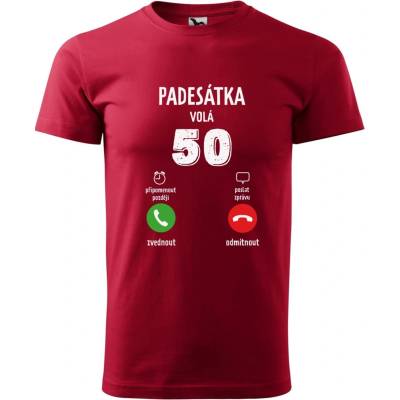 Dobrý Triko pánské tričko 50 volá Marlboro červená