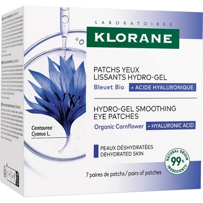 Klorane Cornflower Изглаждащи и успокояващи пачове за очи, 7 x 2 броя