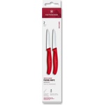 Victorinox Комплект ножове SWISS CLASSIC 8 cm, право острие, комплект от 2 бр. , червен, пластмаса, Victorinox (VN674012C1)