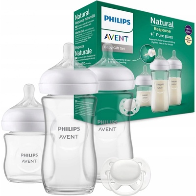 Avent Philips novorodenecká štartovacia sada Natural Response sklenená SCD878/11