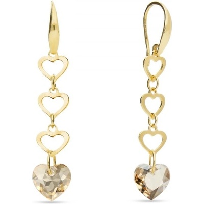 Spark zlaté se Swarovski Elements Feeling KWSG64328GS Golden Shadow