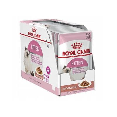 Royal Canin Kitten Instinctive sada kapsičiek pre mačiatka s citlivou pokožkou a srsťou v omáčke 12x 85 g